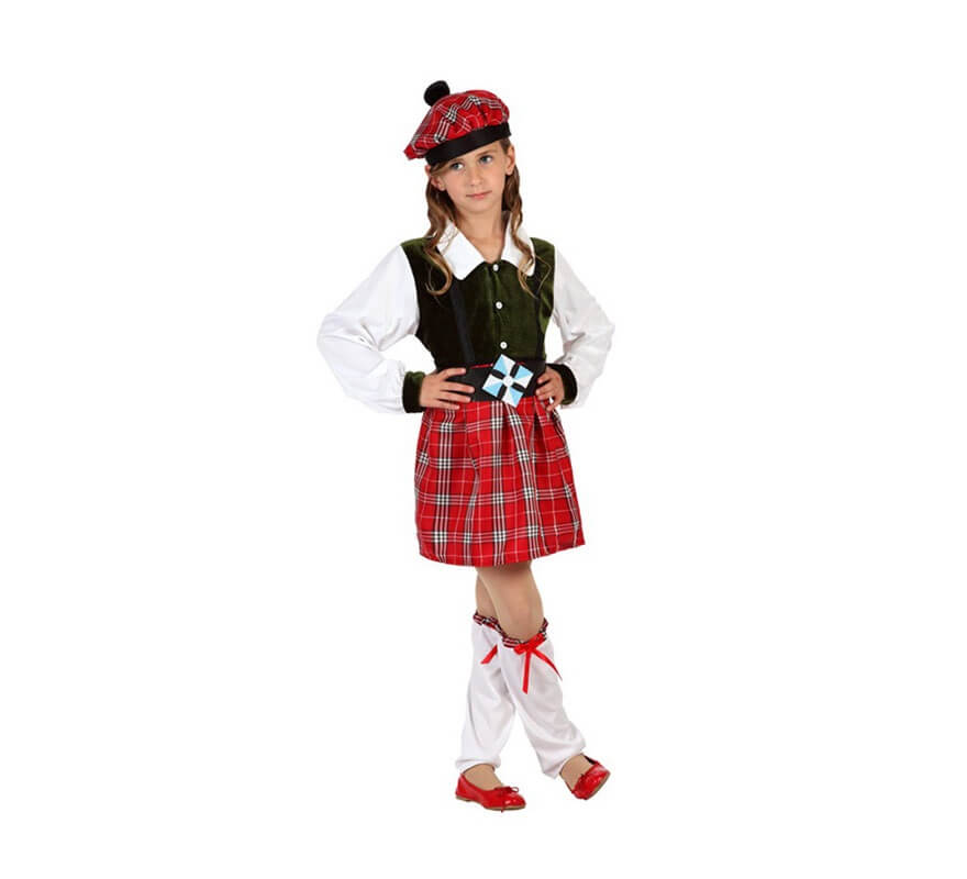 Disfraz de Escocesa para niñas