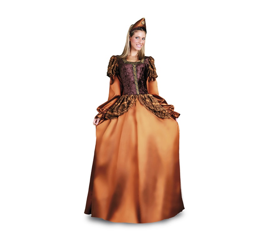 Disfraz de Princesa Medieval Dorada para mujer M-L