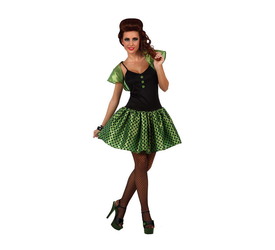 Disfraz de Chica de los años 60 verde