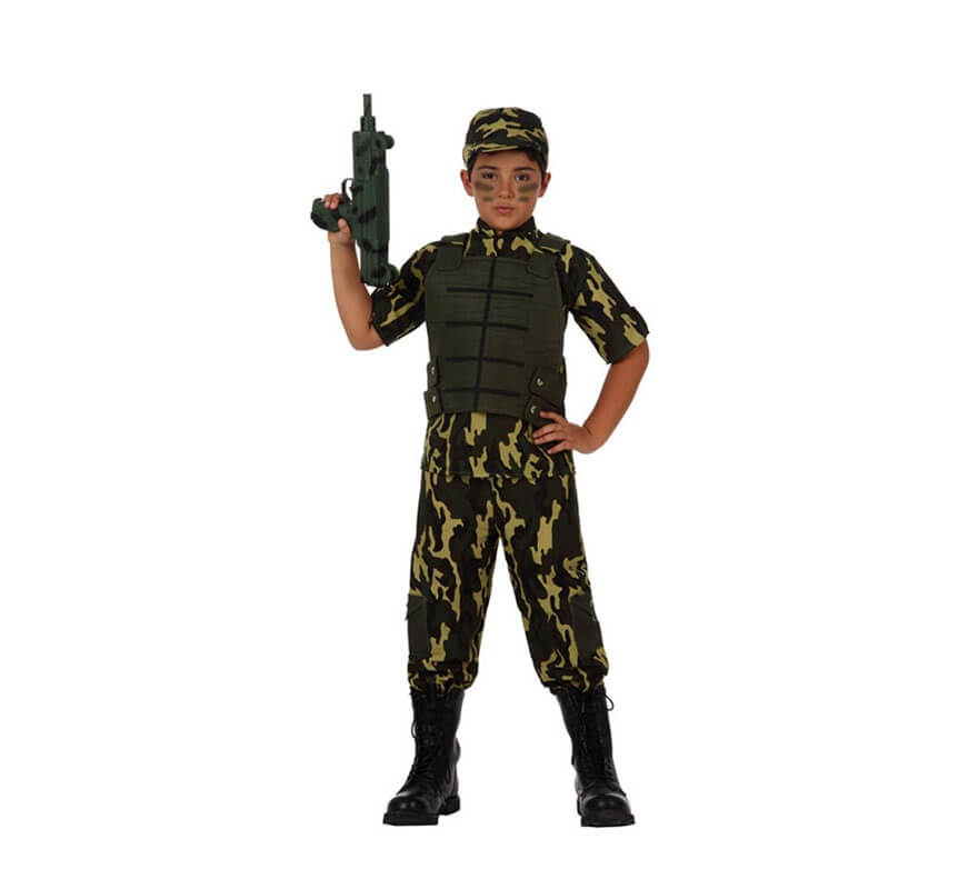 Disfraz de Camuflaje Militar para niños
