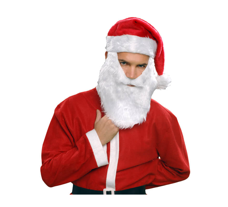 Sombrero Santa Claus o Papa Noel con barba 