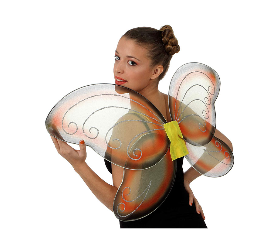 Image of Alas de Mariposa naranja de 60 cm 08422259126300