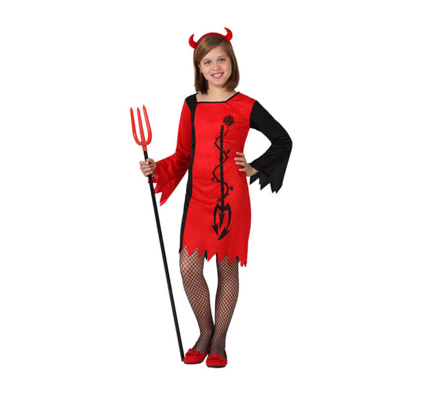 Disfraz de Diablesa roja para niñas