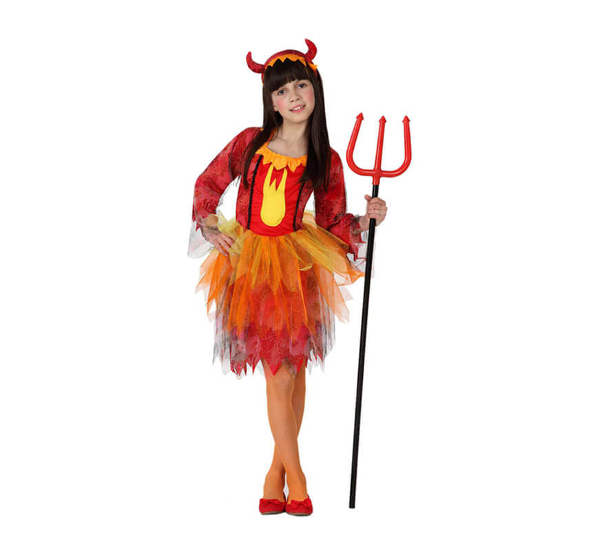 Deguisement Demon Du Feu Pour Fille Plusieurs Tailles Halloween