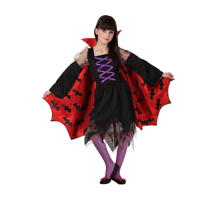 Disfraz de Vampiresa con capa para niñas