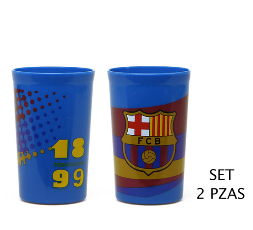 Set de 2 Vasos Deporte blaugrana del FC Barcelona 