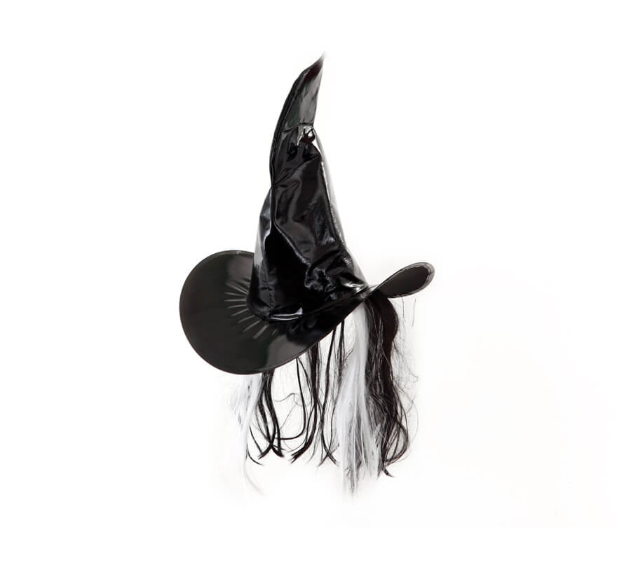 Sombrero de Bruja negro con pelo