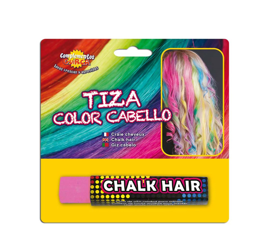 Blister Barra de Tiza para el pelo de color Rosa