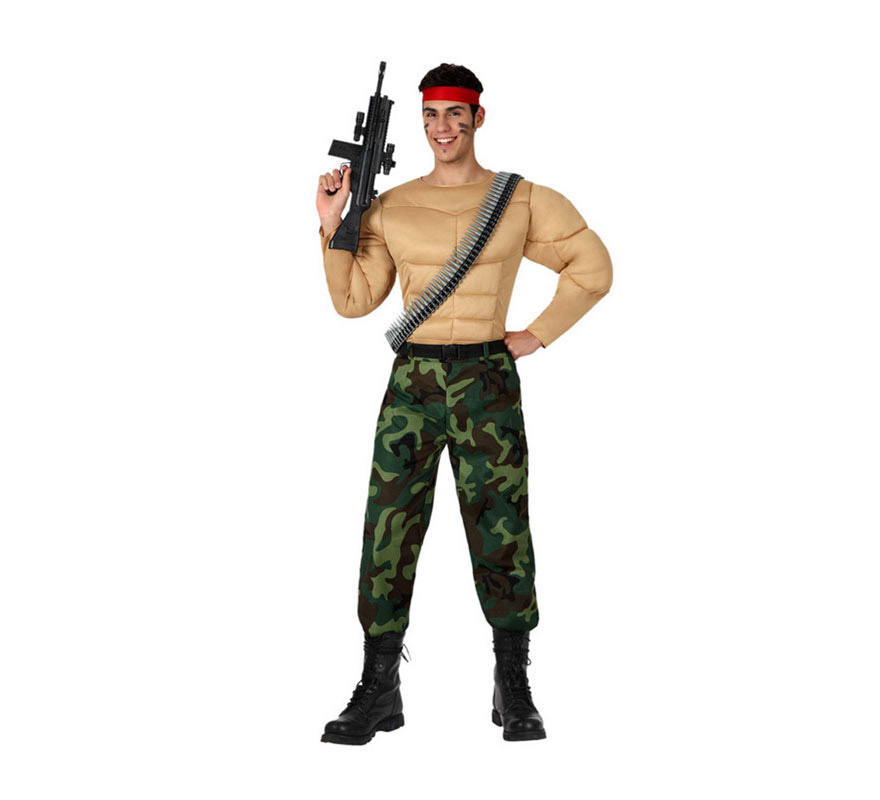 Disfraz de Militar Musculoso para hombre talla XL