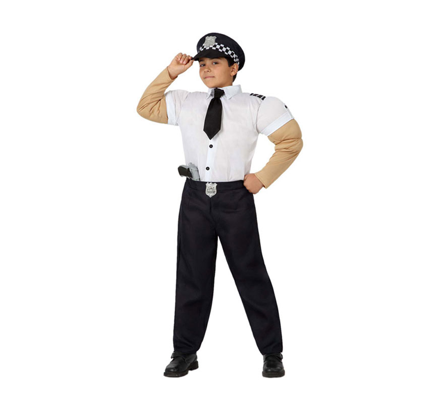 Disfraz de Policía Musculoso para niños