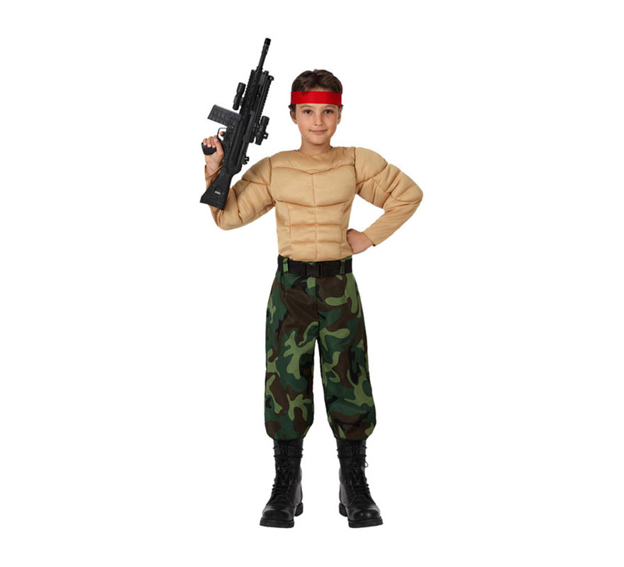 Disfraz de Militar Musculoso para niños