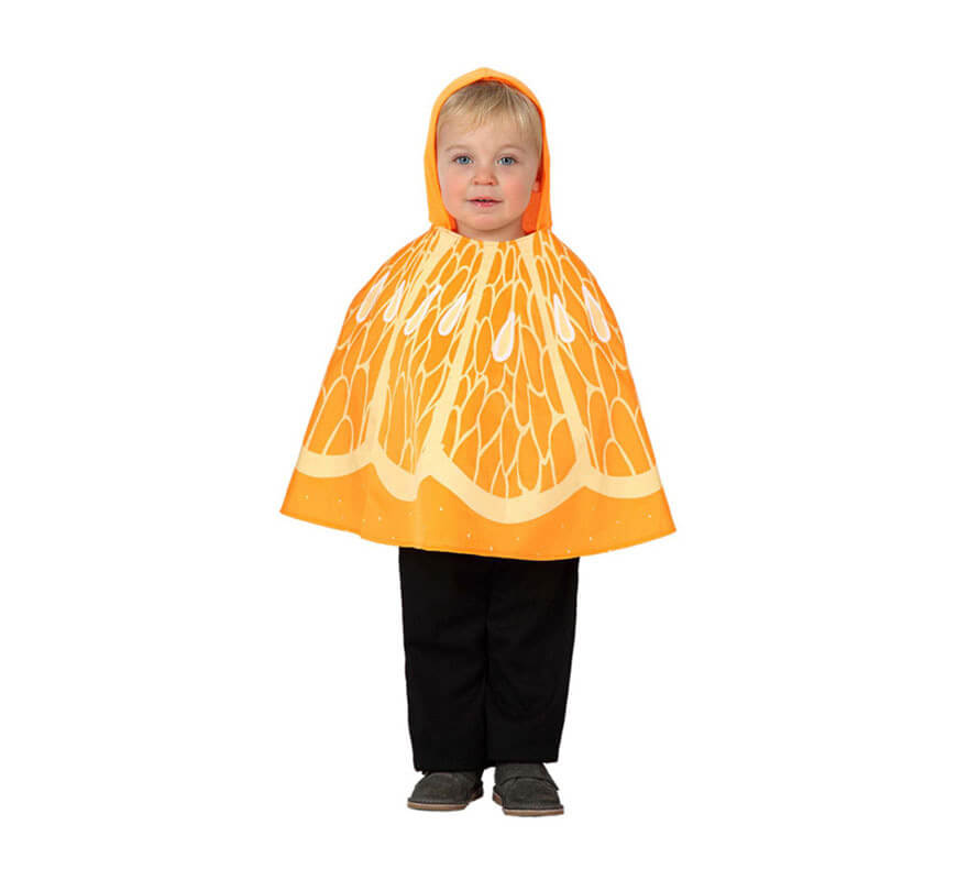 Disfraz o Poncho de Naranja talla única de bebé 