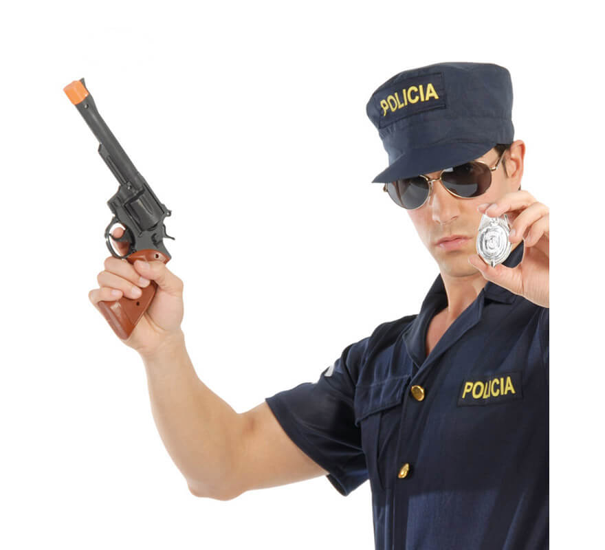 Set Pistola Magnum y chapa de Policía