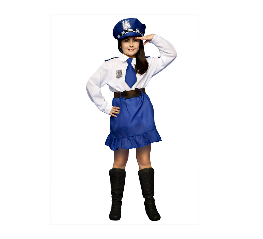 Disfraz de Policía para niñas de 5 a 6 años