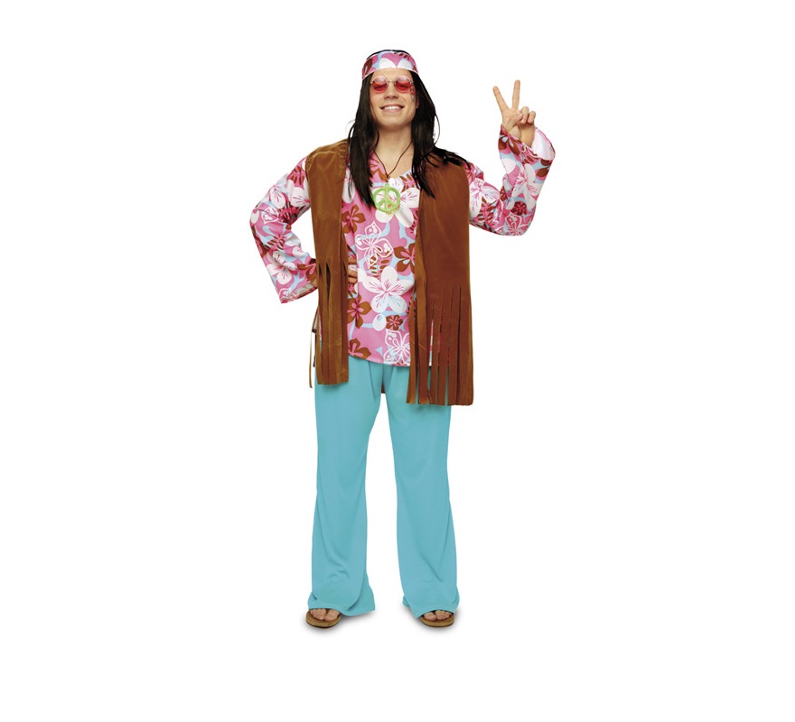 Disfraz de Hippie para chicos. Talla STD M-L