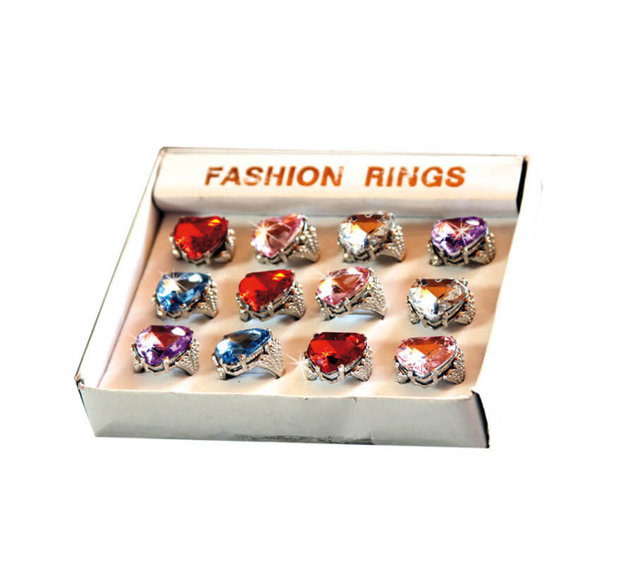 Image of Anillo con piedra preciosa en forma corazón 08435118258494