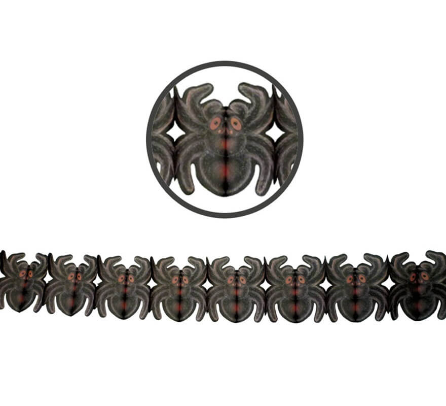 Guirnalda Arañas de papel de 19x300 cm