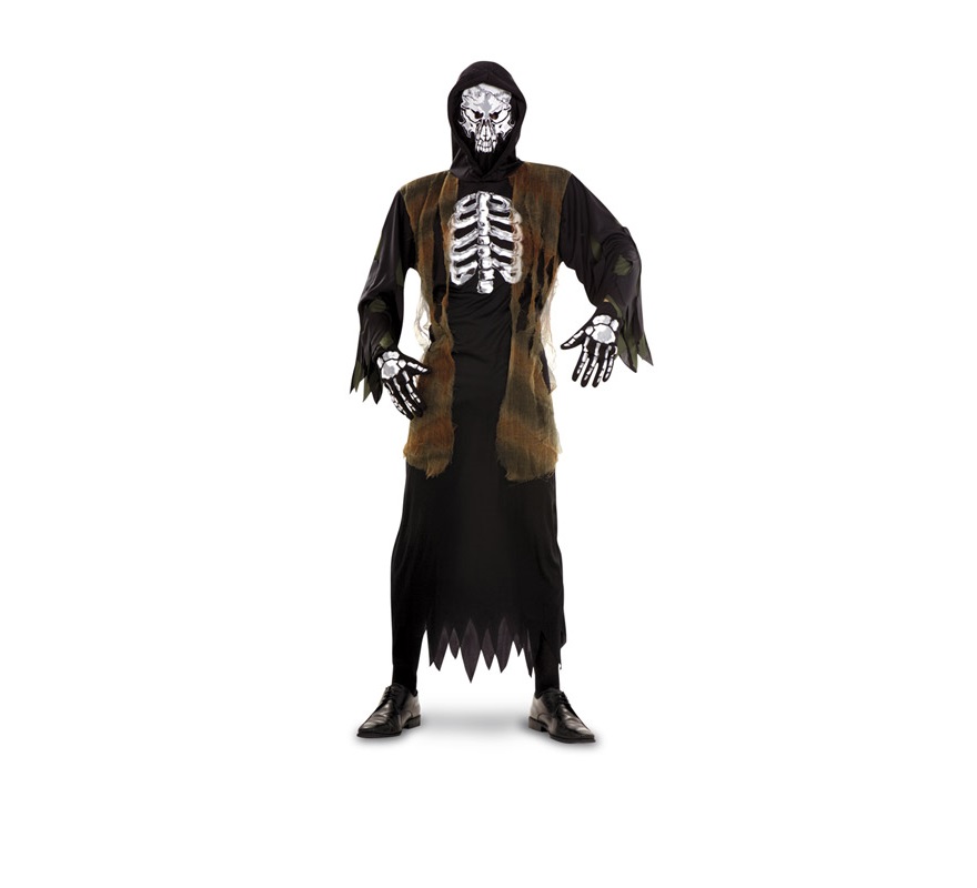 Disfraz de Esqueleto Verdugo para hombre talla M-L