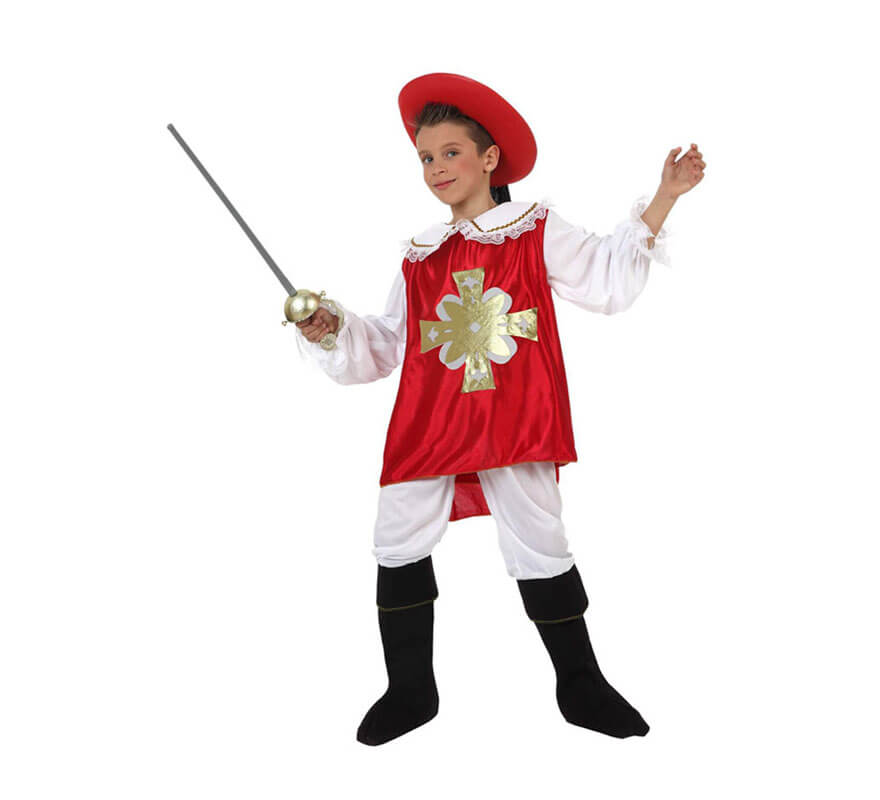Disfraz de Mosquetero rojo para niños
