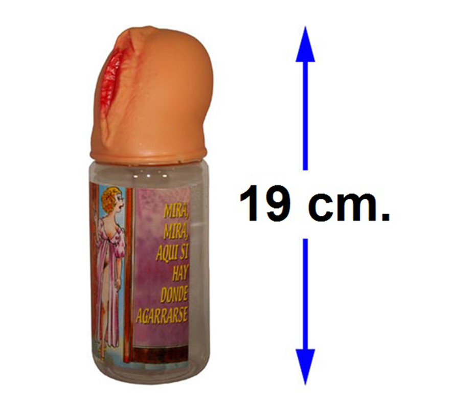 Biberón vagina mediano de 19 cm. para Despedida Soltero/a