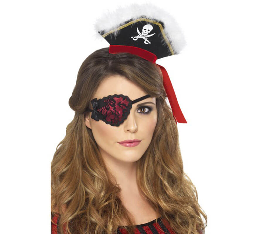 Parche Mujer Pirata Rojo