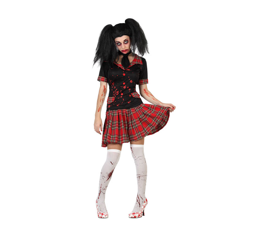 Disfraz de Colegiala Zombie Sangrienta para mujer