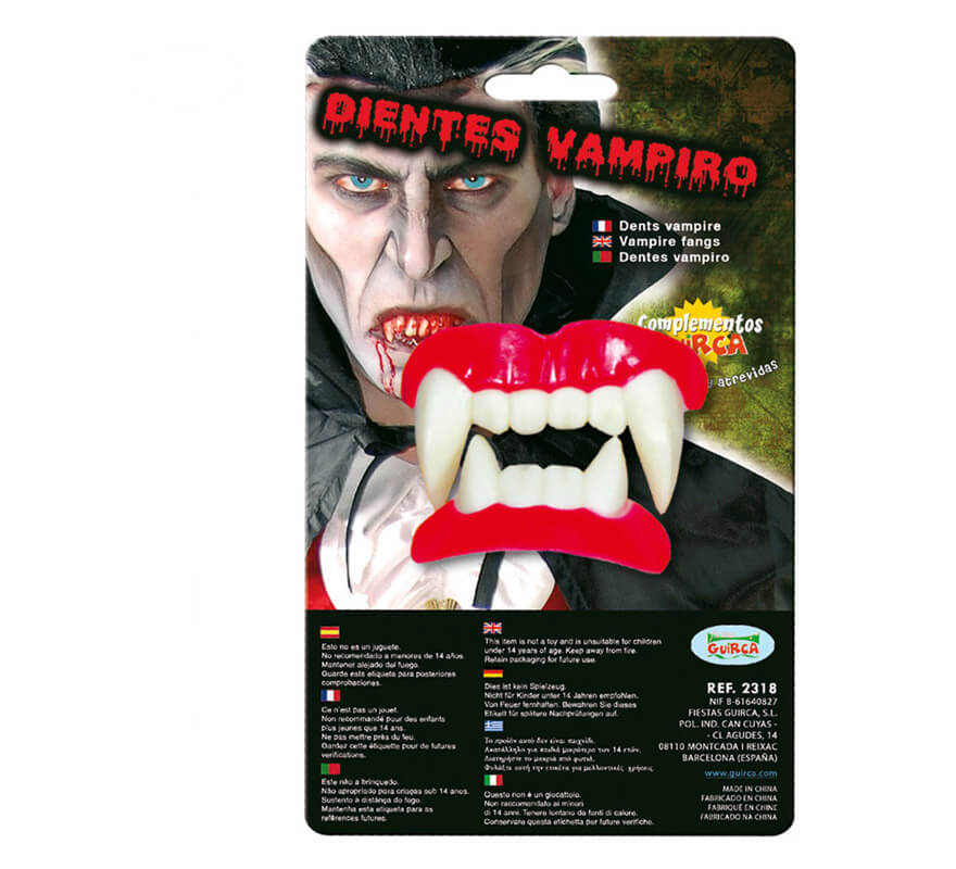 Dientes o Dentadura de Vampiro para Halloween