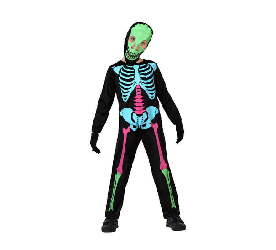 Disfraz de Esqueleto Multicolor para niños