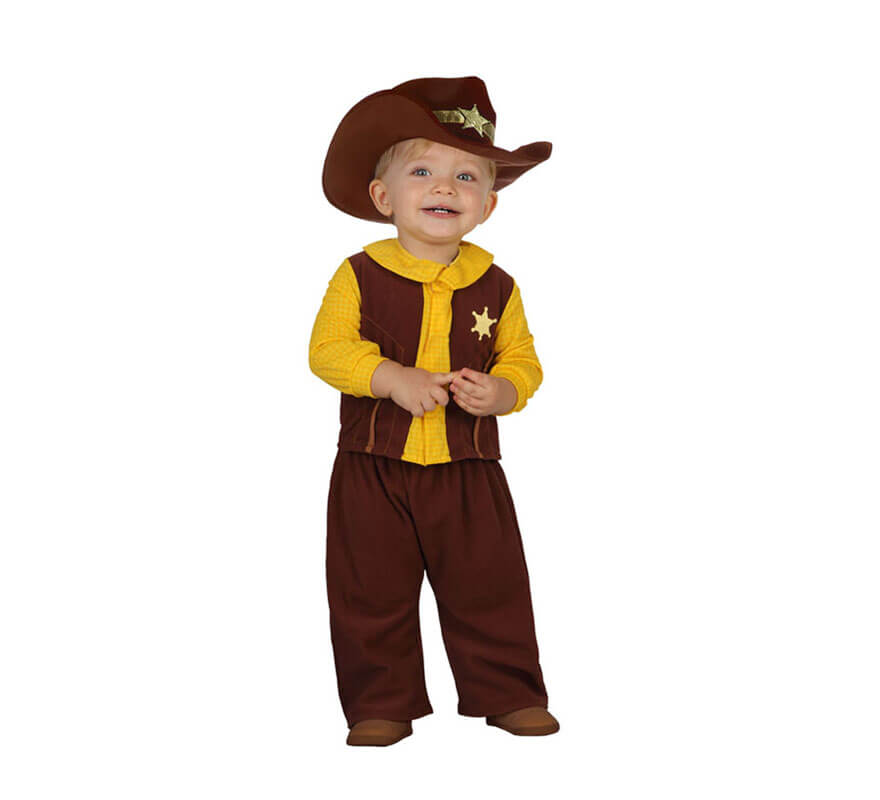 Disfraz de Vaquero marrón para bebés