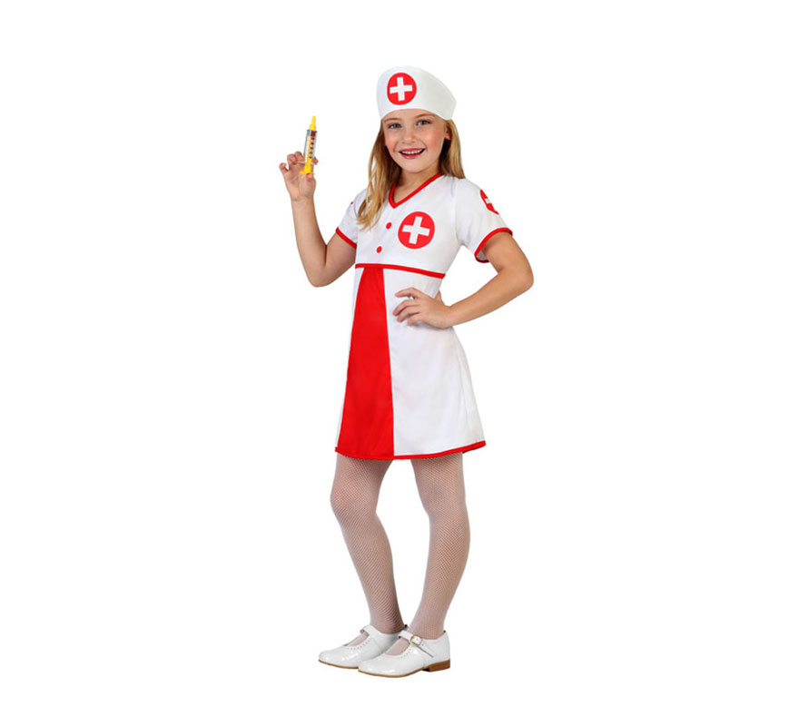 Disfraz de Enfermera con cruz para niñas