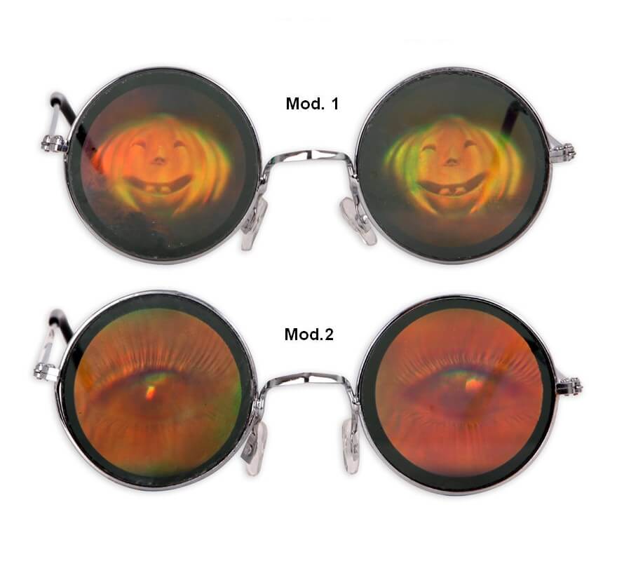 Gafas Holográficas 2 surtidos 13x4.5 cm