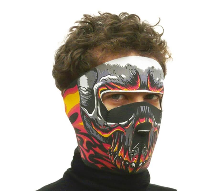 Máscara de Monstruo Fuego de tela para Halloween