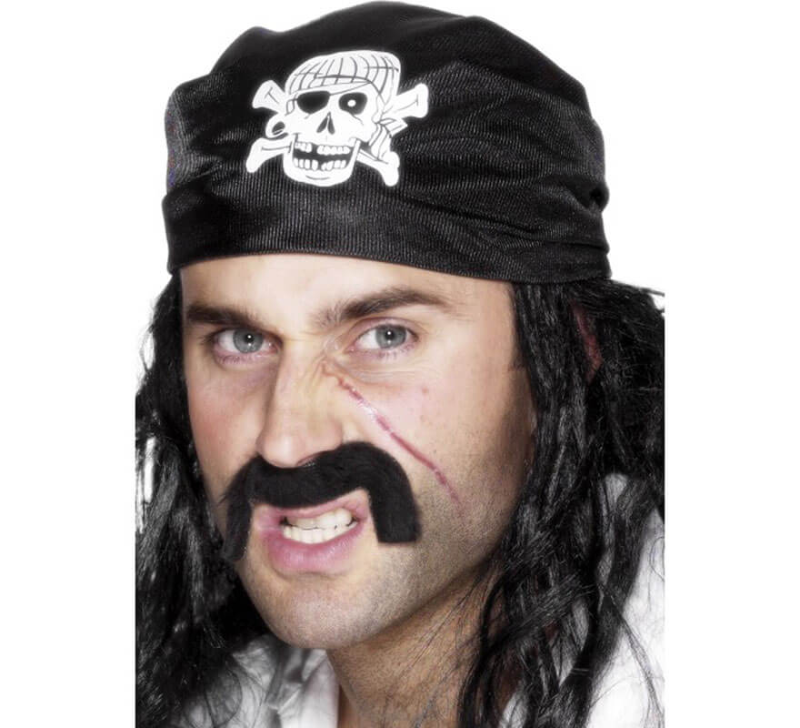 Bandana Costume Accessorio Pirata Teschio e Ossa Incrociate 