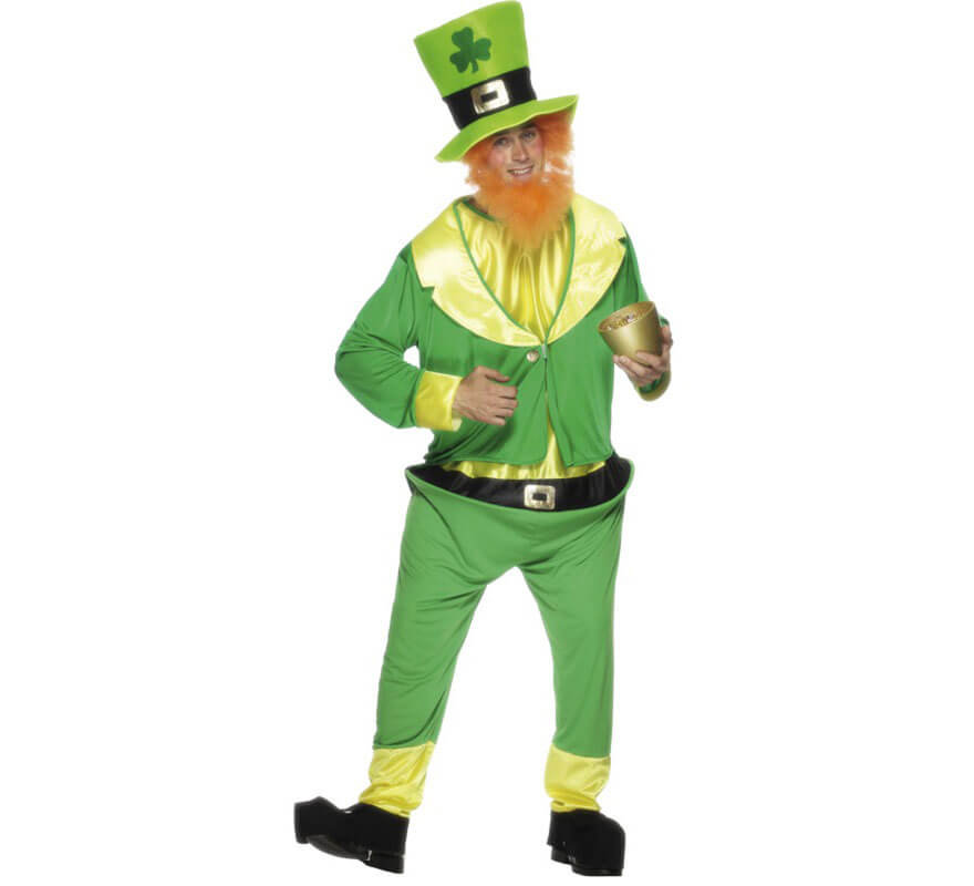 Disfraz de Duende Verde Irlandés Leprechaun para Hombre