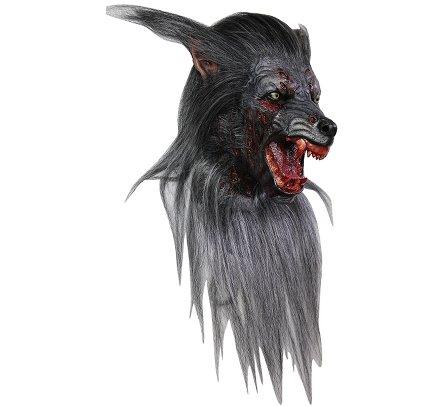 Máscara Black Wolf de látex para Halloween