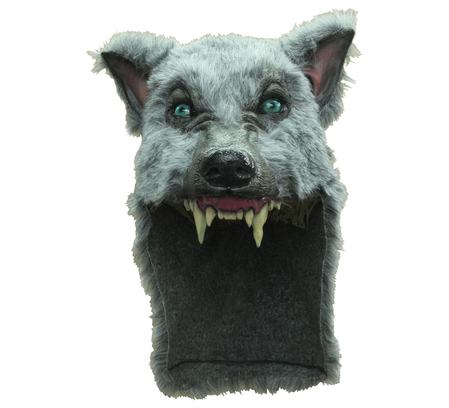Casco Gray Wolf Lobo Gris para Halloween