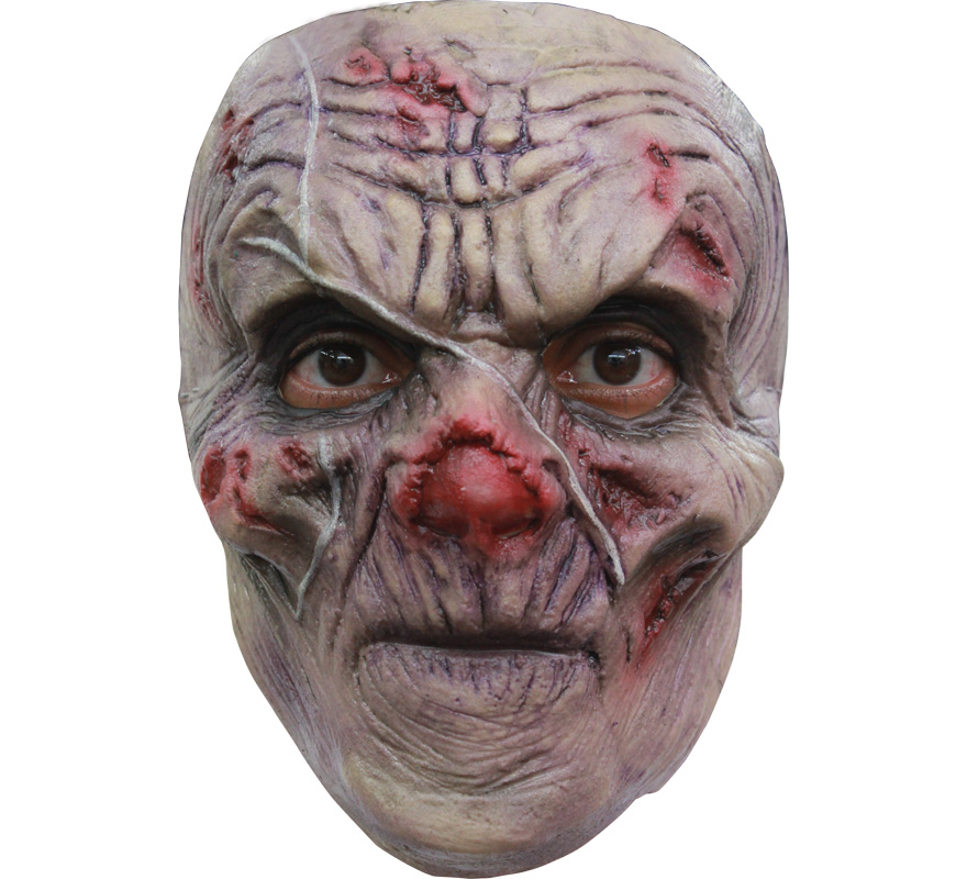 Máscara Scrawny Ghoul Zombie cicatriz para Halloween