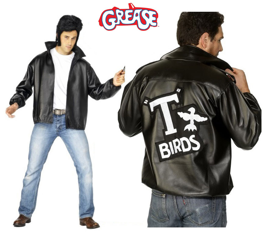 Chaqueta T-Birds de Grease con logo bordado hombre talla L Chaqueta T-Birds de Grease con logo bordado hombre talla L