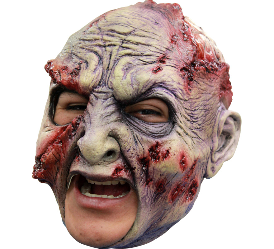 Máscara Zombie Rotted sin Barbilla para Halloween