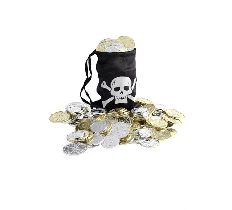 Bolsa del Tesoro Pirata con Monedas