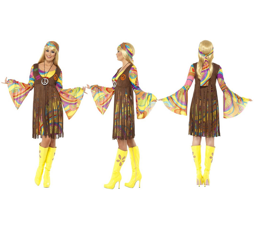 Disfraz de Hippy Fabulosa para Mujer talla L Disfraz de Hippy Fabulosa para Mujer talla L