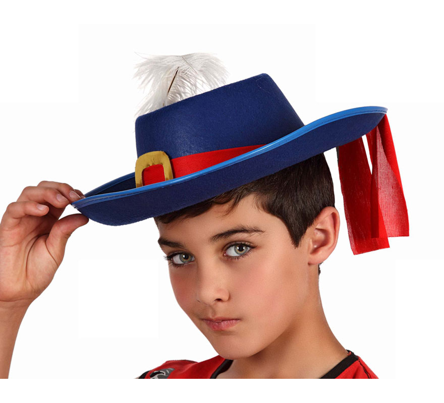 Sombrero azul de Mosquetero para niños