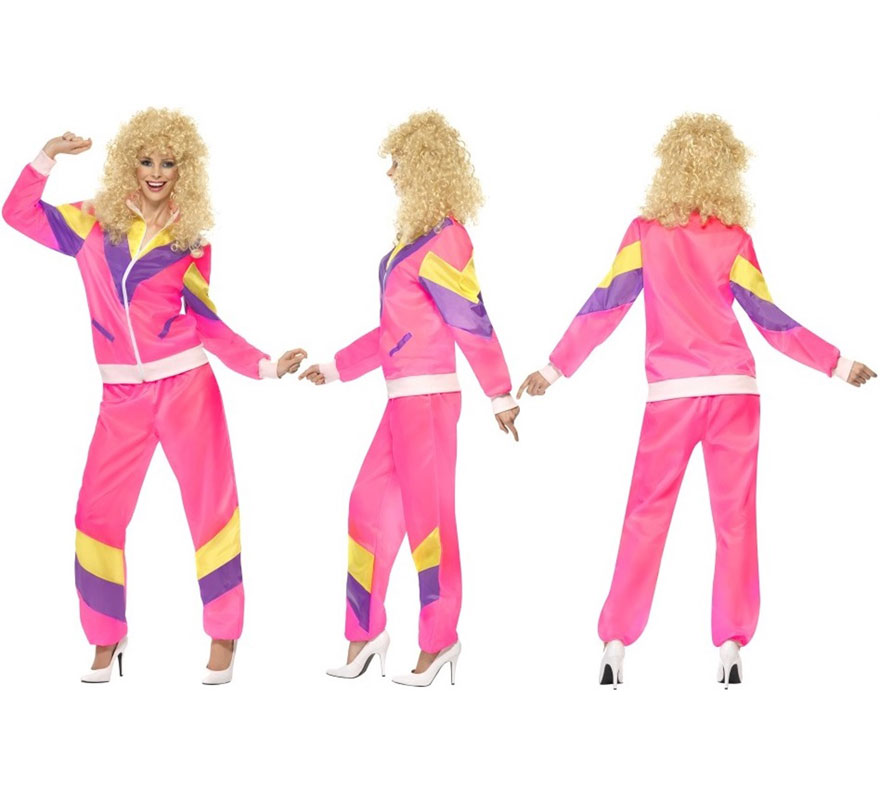 Disfraz de Chica Chandal Rosa de los 80 para Mujer talla M Disfraz de Chica Chandal Rosa de los 80 para Mujer talla M