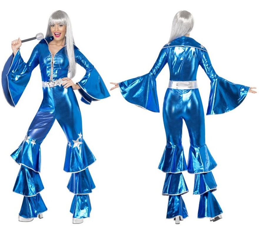 Disfraz Disco Dancing Dream Azul para Mujer talla M Disfraz Disco Dancing Dream Azul para Mujer talla M