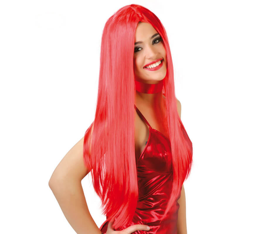 perruque rouge halloween