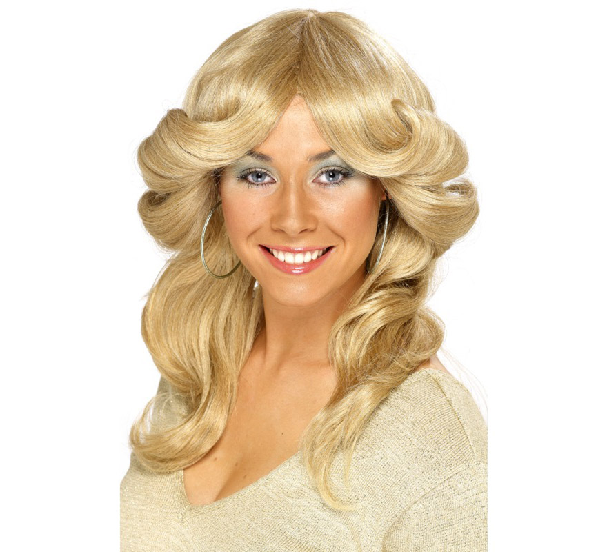Perruque blonde longue ondulée des Années 60 Perruque blonde longue ondulée des Années 60