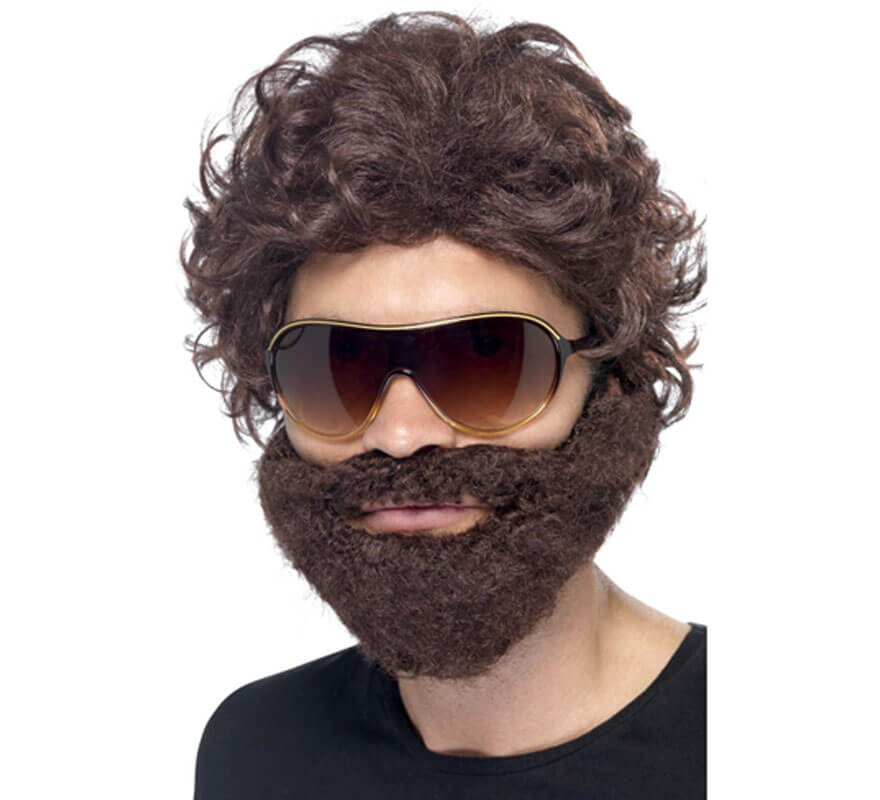 Kit de Resacón: Peluca, Barba con Bigote y Gafas de Sol