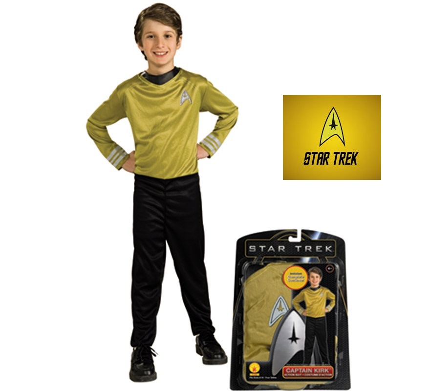 Disfraz de Kirk de Star Trek para niños de 5 a 7 años