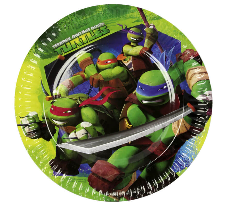 Pack de 8 Platos de las Tortugas Ninja Mutantes de 23 cm