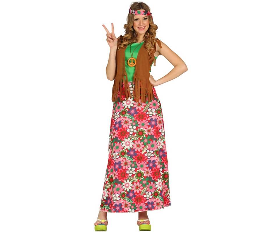 Costume hippy felice per una donna